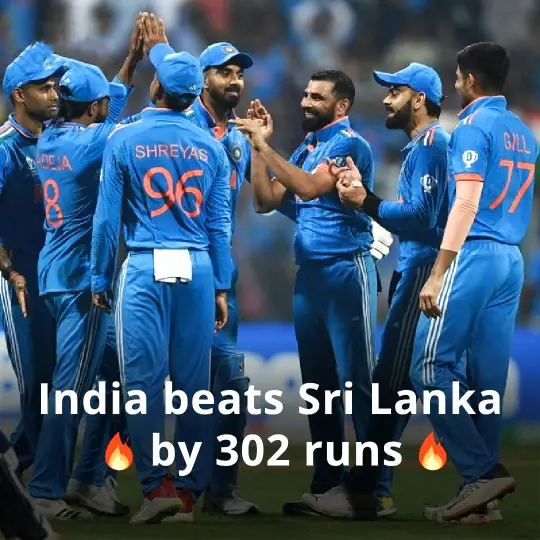 India vs Srilanka Highlights: বিশ্বকাপের সেমিফাইনালে ভারত, 302 রানে হার শ্রীলঙ্কার | ICC Cricket World Cup
